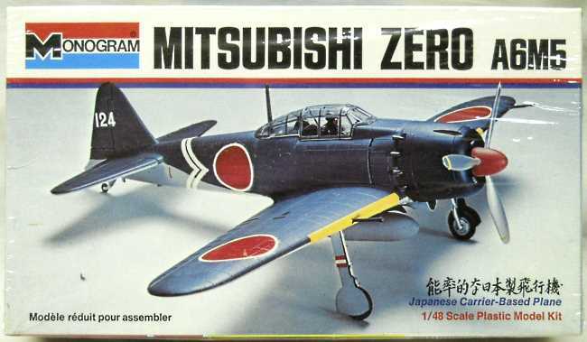 Monogram 1/48 Mitsubishi Zero A6M5 - White Box Issue, 6799 plastic model kit